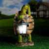 Фигура садовая Черепаха с фонарем