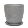 Горшок бетон Замша бутон серый 22л