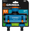 Распределитель 2-канальный 3/4-1" Grinda PROLine