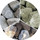 Камень банный Микс галтованный (габбро-диабаз,порфирит) 20кг