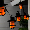 Гирлянда уличная на солнечной батареее Фонарики 1,8м IP44 72LED эффект пламени