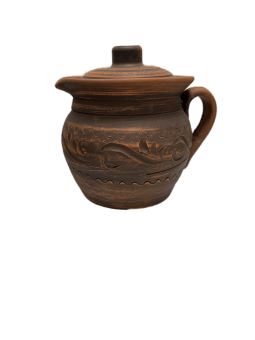 Молочник крас.глина 0,5л вн.глазурь 073