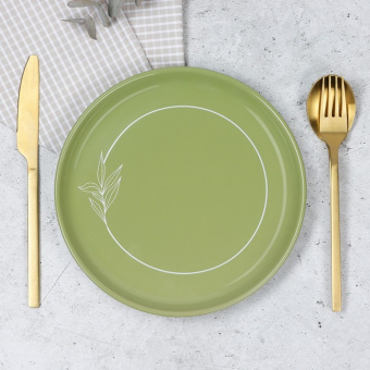 Тарелка керамика десертная 19,5см Олива Dolce Ceramo