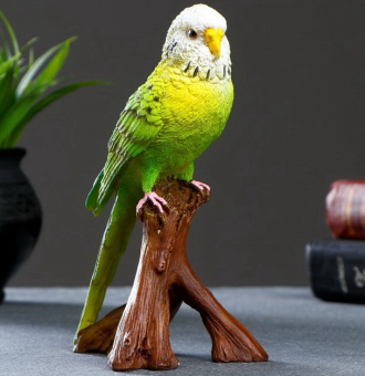 Фигура садовая Попугай зеленый