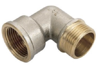 Угол 1/2"НР / 1/2"ВР латунь (Уд)