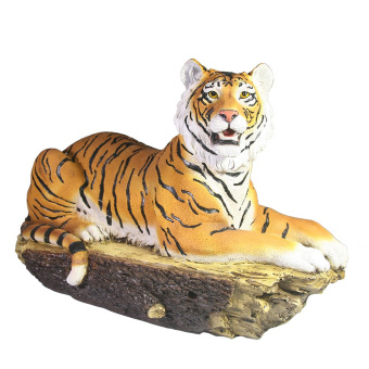 Фигура садовая Тигр на бревне