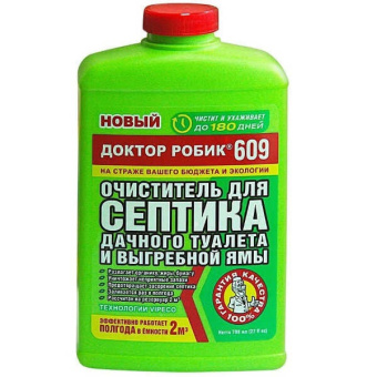 Очиститель для септика и дачного туалета Доктор Робик 609 798мл
