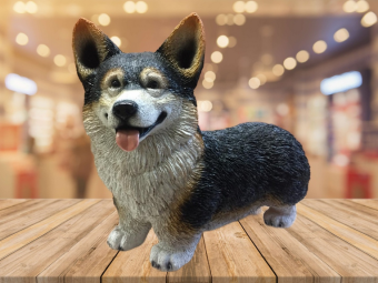 Фигура садовая Корги трехцветный