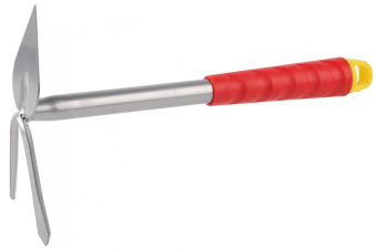 Мотыжка сердцевидное лезвие 310мм 2зубца пласт.ручка Grinda