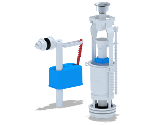 Набор с боковой подводкой 1/2", с пластик.штуцером кнопка металл эконом WC6050М