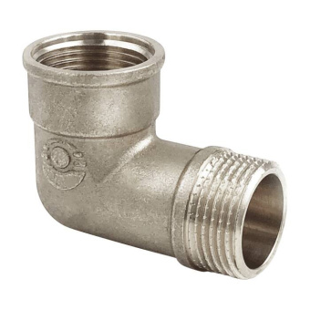 Угол 1/2"ВР / 1/2"НР латунь никель LD