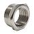 Футорка 3/4"НР / 1/2"ВР латунь никель LD