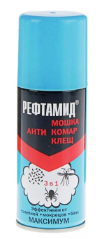 Аэрозоль от клещей и комаров Рефтамид Максимум 100мл