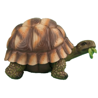 Фигура садовая Черепаха с листом