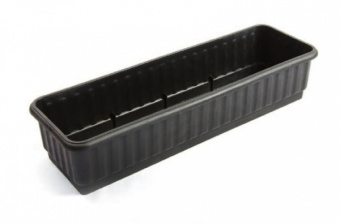 Ящик для цветов 590*185*125мм с дренаж.решеткой 2сорт черный